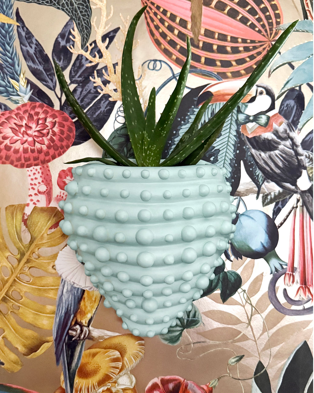 Pearl Tide Wall Planter in Sea Foam