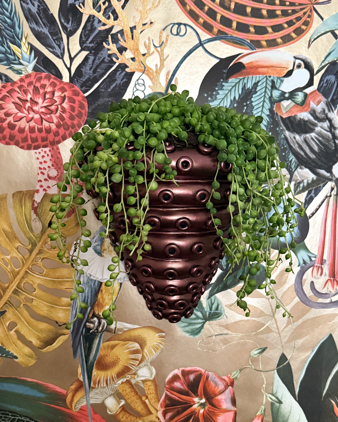 Pulpo Terra Wall Planter in Copper