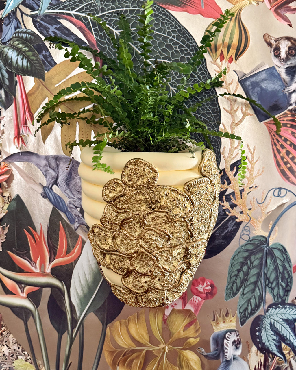 Flora Del Fuego Wall Planter in Butter