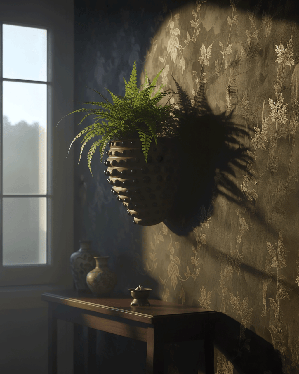Pearl Tide Wall Planter in Cafe au Lait