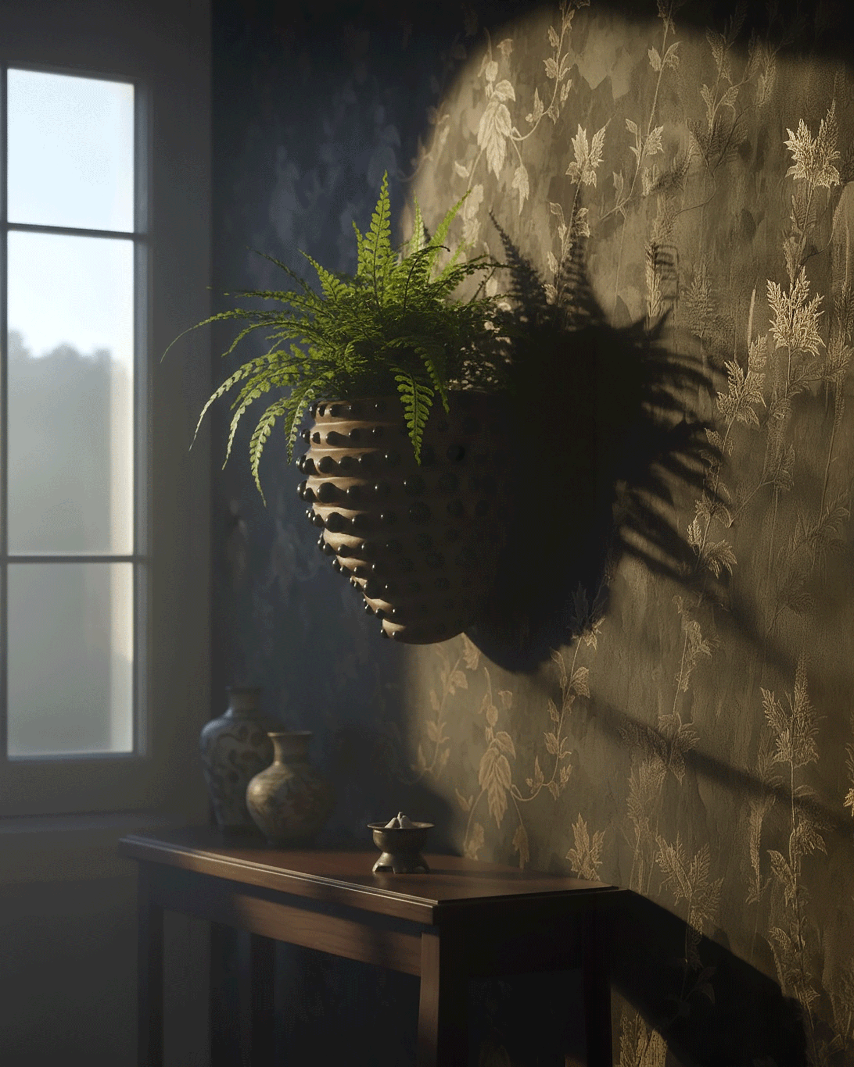 Pearl Tide Wall Planter in Cafe au Lait