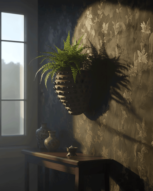 Pearl Tide Wall Planter in Cafe au Lait